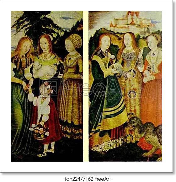 Free art print of St Catherine Altarpiece (Left and right wings) by Lucas Cranach The Elder Free art print of St Catherine Altarpiece (Left and right wings) by Lucas Cranach The Elder