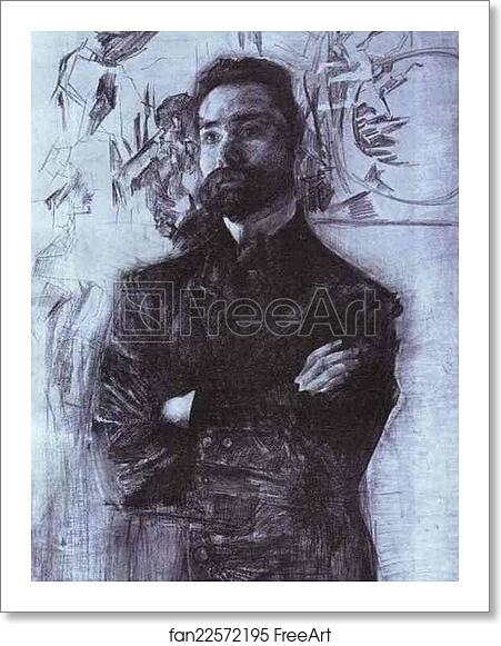 Free art print of Portrait of the Poet Valery Briusov by Mikhail Vrubel Free art print of Portrait of the Poet Valery Briusov by Mikhail Vrubel