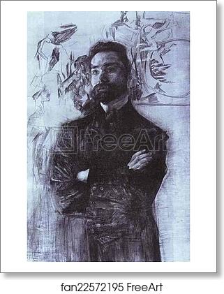 Free art print of Portrait of the Poet Valery Briusov by Mikhail Vrubel Free art print of Portrait of the Poet Valery Briusov by Mikhail Vrubel
