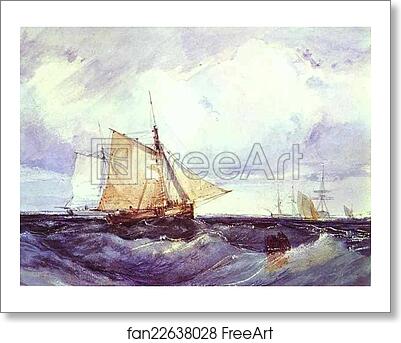 Free art print of A Cutter and Other Shipping in a Breeze by Richard Parkes Bonington Free art print of A Cutter and Other Shipping in a Breeze by Richard Parkes Bonington