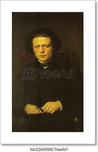 Free art print of Portrait of the Composer Anton Rubinstein by Vasily Perov