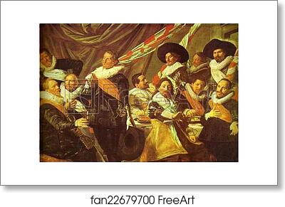 Free art print of The Banquet of the Officers of the St. George Civic Guard by Frans Hals