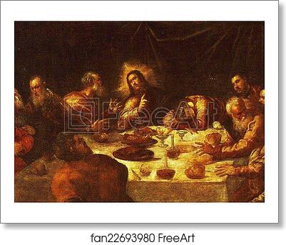 Free art print of The Last Supper. Detail by Jacopo Robusti, Called Tintoretto