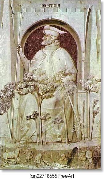 Free art print of The Allegory of Injustice by Giotto