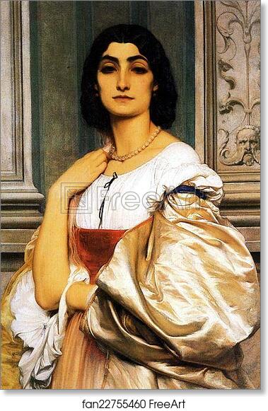 Free art print of A Roman Lady (La Nanna) by Frederick Leighton