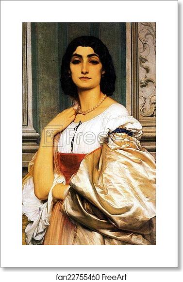 Free art print of A Roman Lady (La Nanna) by Frederick Leighton