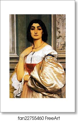 Free art print of A Roman Lady (La Nanna) by Frederick Leighton