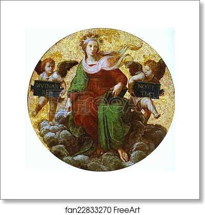 Free art print of Theology (ceiling tondo) by Raphael
