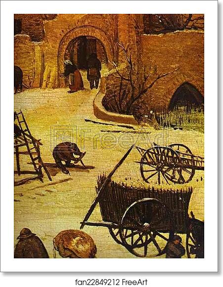 Free art print of The Numbering at Bethlehem. Detail by Pieter Bruegel The Elder Free art print of The Numbering at Bethlehem. Detail by Pieter Bruegel The Elder