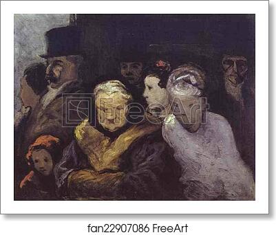Free art print of Exit from the Theatre by Honoré Daumier