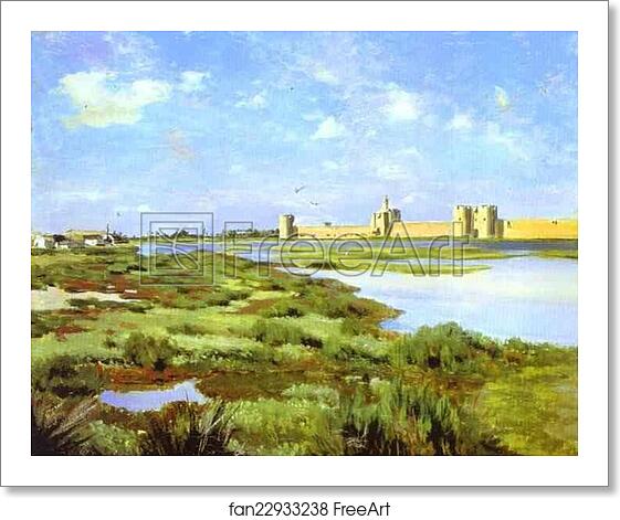 Free art print of Landscape of Aigues-Mortes by Frédéric Bazille Free art print of Landscape of Aigues-Mortes by Frédéric Bazille