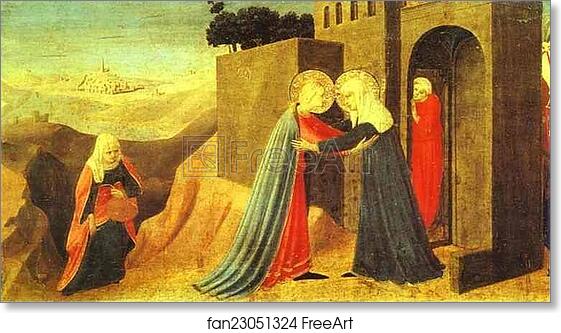 Free art print of Annunciation. The Visitation by Fra Angelico