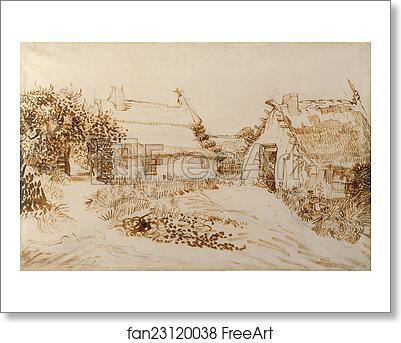 Free art print of Two Cottages at Saintes-Maries-de-la-Mer by Vincent Van Gogh Free art print of Two Cottages at Saintes-Maries-de-la-Mer by Vincent Van Gogh