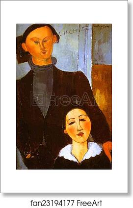 Free art print of The Sculptor Jacques Lipchitz and His Wife Berthe Lipchitz by Amedeo Modigliani Free art print of The Sculptor Jacques Lipchitz and His Wife Berthe Lipchitz by Amedeo Modigliani