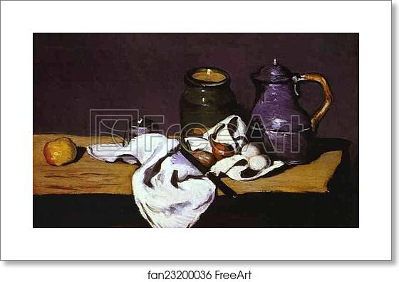 Free art print of Still Life with Kettle by Paul Cézanne Free art print of Still Life with Kettle by Paul Cézanne