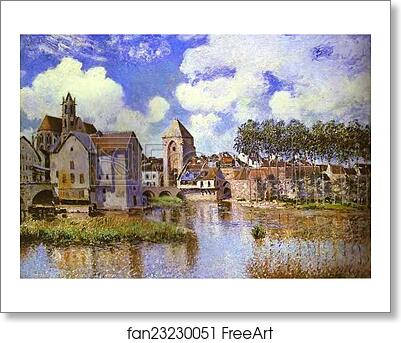 Free art print of Moret-sur-Loing by Alfred Sisley