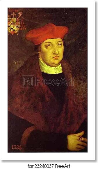Free art print of Portrait of Cardinal Albrecht of Brandenburg by Lucas Cranach The Elder Free art print of Portrait of Cardinal Albrecht of Brandenburg by Lucas Cranach The Elder