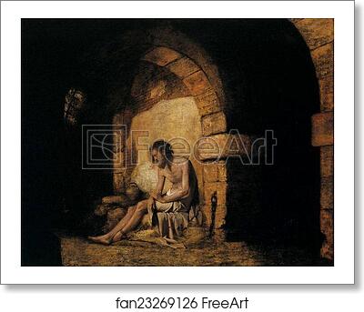 Free art print of The Captive, from Sterne by Joseph Wright Of Derby