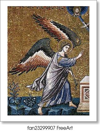 Free art print of Annunciation. Detail by Pietro Cavallini