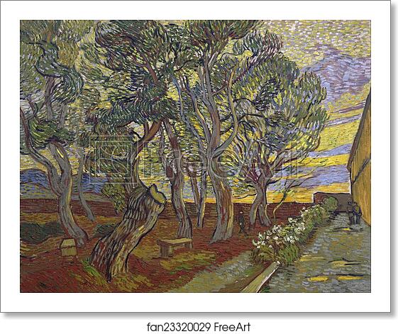 Free art print of The garden of Saint Paul's Hospital by Vincent Van Gogh