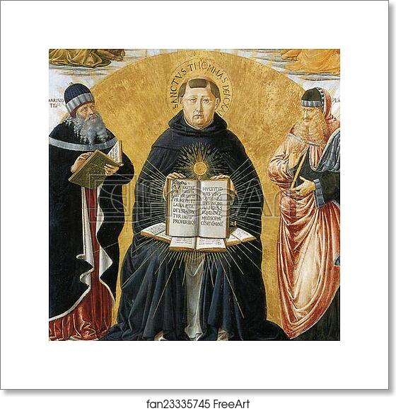 Free art print of Triumph of St. Thomas Aquinas. Detail by Benozzo Gozzoli Free art print of Triumph of St. Thomas Aquinas. Detail by Benozzo Gozzoli