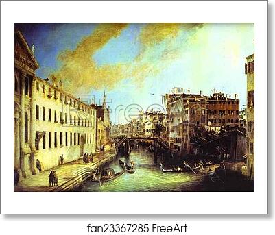 Free art print of Rio dei Mendicanti: Looking South by Giovanni Antonio Canale, Called Canaletto