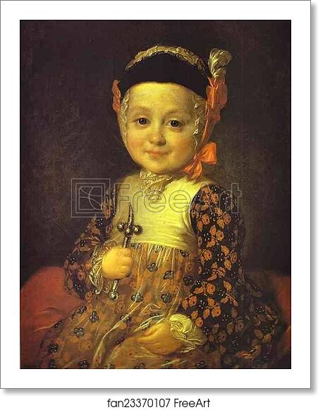 Free art print of Portrait of Count Alexey Bobrinsky as a Child by Fedor Rokotov