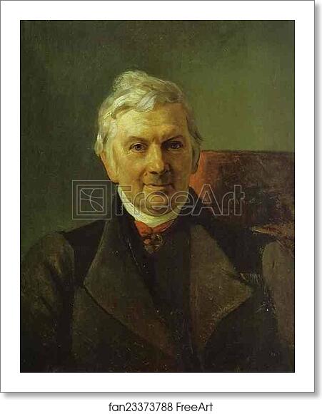 Free art print of Portrait of the Professor of the Moscow Medical Academy K. A. Janish by Karl Brulloff