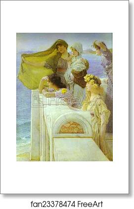 Free art print of At Aphrodite's Cradle by Sir Lawrence Alma-Tadema