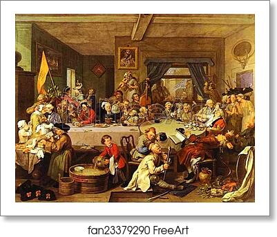 Free art print of An Election Entertainment by William Hogarth