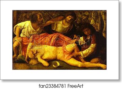 Free art print of Drunken Noah by Giovanni Bellini