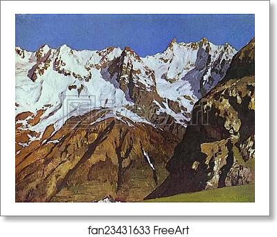 Free art print of Mountain Range. Mont Blanc by Isaac Levitan