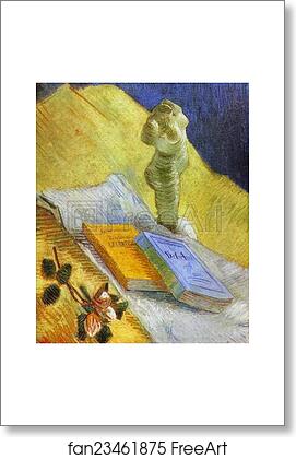 Free art print of Still Life with a Statuette by Vincent Van Gogh