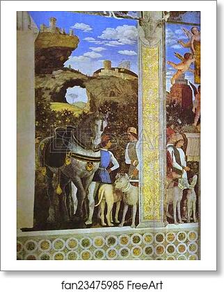 Free art print of Marquess Ludovico Greeting His Son Cardinal Francesco Gonzaga. Detail by Andrea Mantegna Free art print of Marquess Ludovico Greeting His Son Cardinal Francesco Gonzaga. Detail by Andrea Mantegna