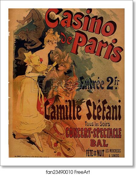 Free art print of Casino de Paris Camille Stéfani by Jules Chéret Free art print of Casino de Paris Camille Stéfani by Jules Chéret