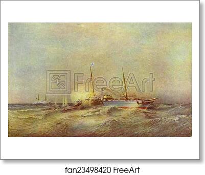 Free art print of Battle of the Ship Vesta with the Turkish Ironclad Fetkhi-Buland in the Black Sea, 11 July 1877 by Alexey Bogoliubov Free art print of Battle of the Ship Vesta with the Turkish Ironclad Fetkhi-Buland in the Black Sea, 11 July 1877 by Alexey Bogoliubov
