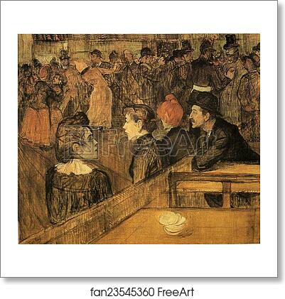 Free art print of Au Bal du Moulin de la Galette / At the Moulin de la Galette by Henri De Toulouse-Lautrec