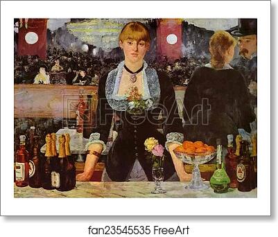 Free art print of A Bar at the Folies-Bergère by Edouard Manet