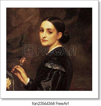 Free art print of Mrs James Guthrie. Detail by Frederick Leighton