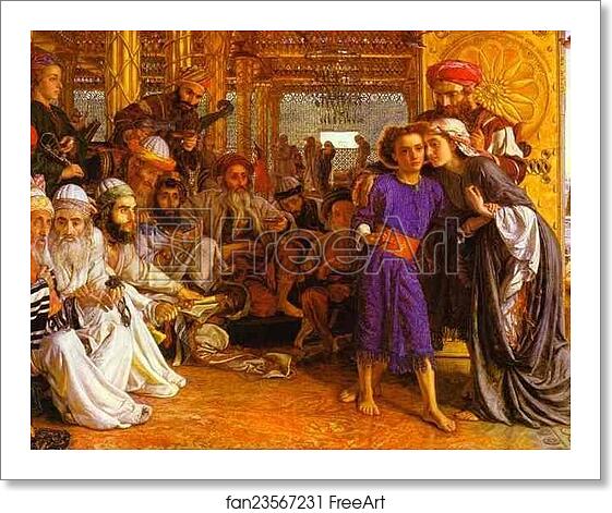 Free art print of The Finding of the Savior in the Temple by William Holman Hunt Free art print of The Finding of the Savior in the Temple by William Holman Hunt