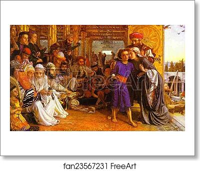 Free art print of The Finding of the Savior in the Temple by William Holman Hunt