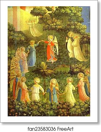 Free art print of The Last Judgement. Detail: The Blessed by Fra Angelico