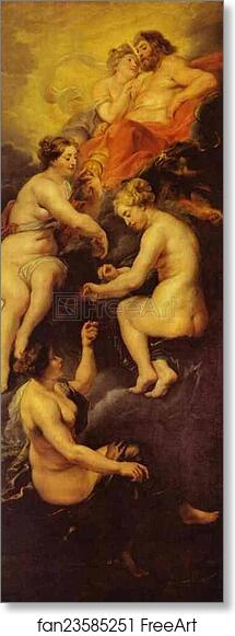 Free art print of The Destiny of Marie de' Medici by Peter Paul Rubens
