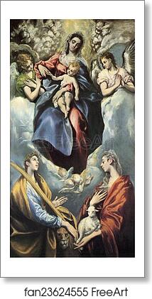 Free art print of Madonna and Child with St. Martina and St. Agnes by El Greco Free art print of Madonna and Child with St. Martina and St. Agnes by El Greco