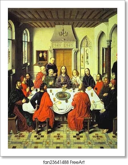 Free art print of Last Supper (central section of an alterpiece) by Dieric Bouts The Elder