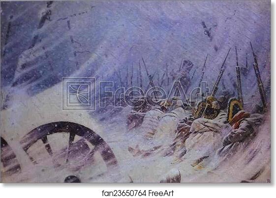 Free art print of The Night Bivouac of the Great Army by Vasily Vereshchagin