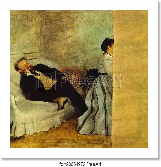 Free art print of Portrait of Monsieur and Madame Edouard Manet by Edgar Degas