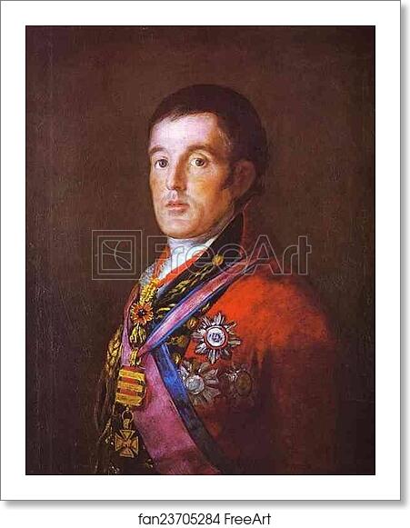 Free art print of Portrait of the Duke of Wellington by Francisco De Goya Y Lucientes