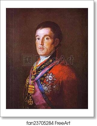 Free art print of Portrait of the Duke of Wellington by Francisco De Goya Y Lucientes