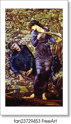 Free art print of The Beguiling of Merlin (Merlin and Vivien) by Sir Edward Coley Burne-Jones